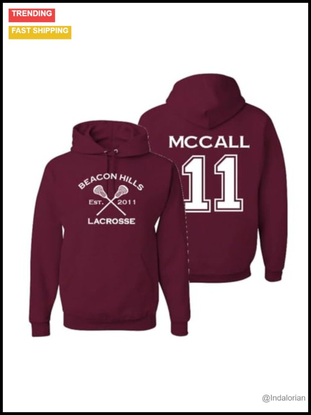 Women's Varsity Hoodie Cotton Pullover Fan Retro 2-Sided Sweatshirt